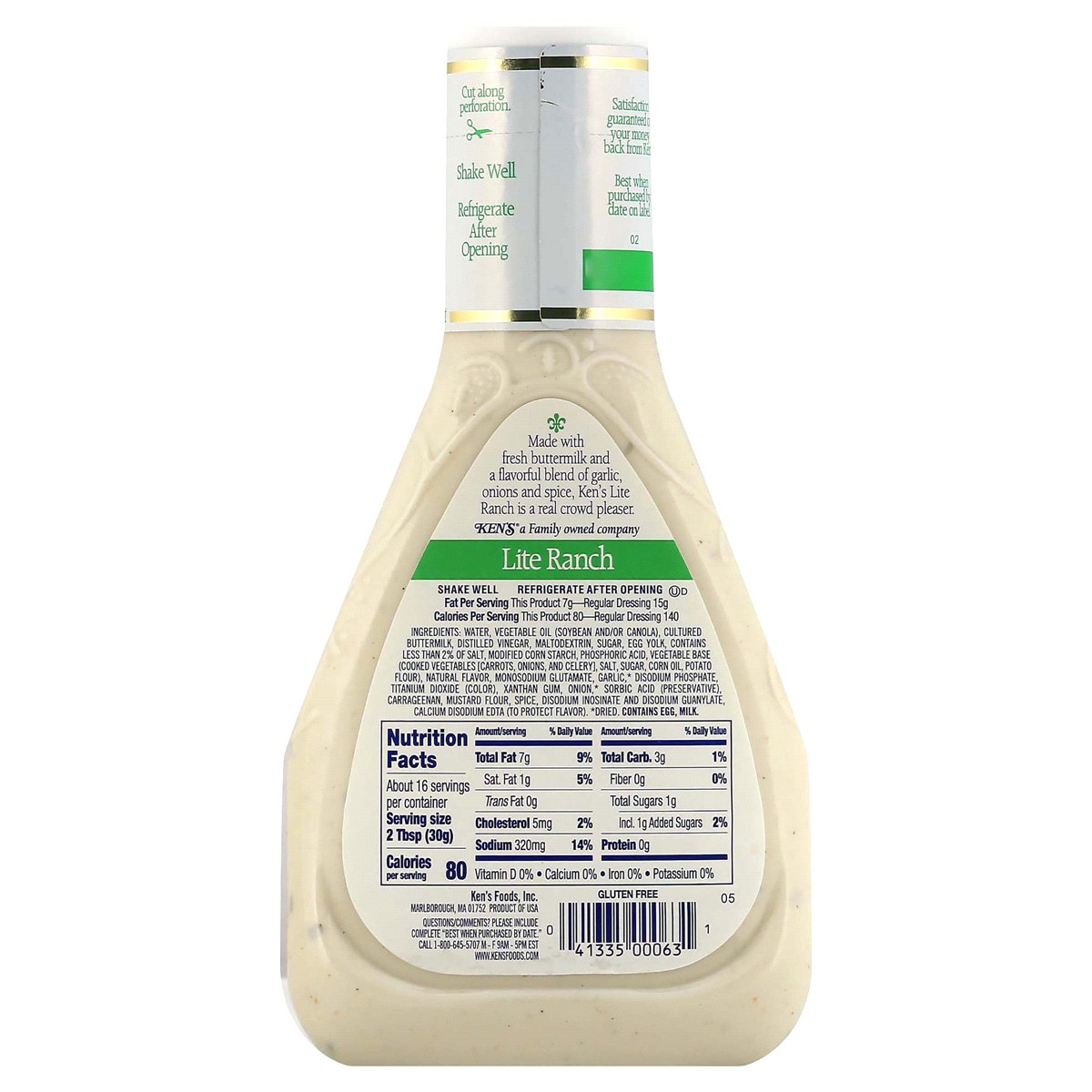 slide 2 of 2, Ken's Steak House Lite Ranch Salad Dressing 16 fl oz, 16 fl oz