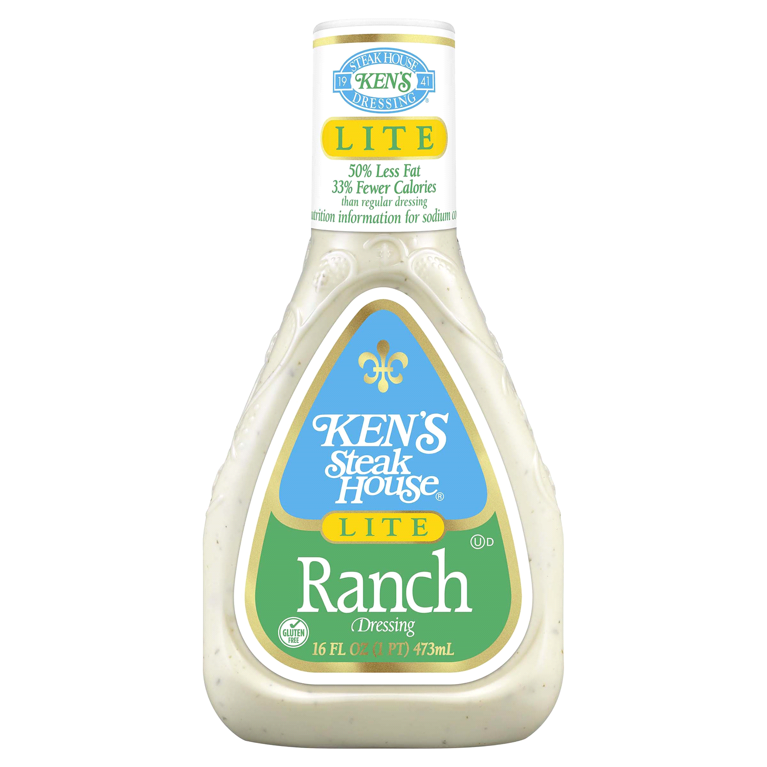 slide 1 of 2, Ken's Steak House Lite Ranch Salad Dressing 16 fl oz, 16 fl oz