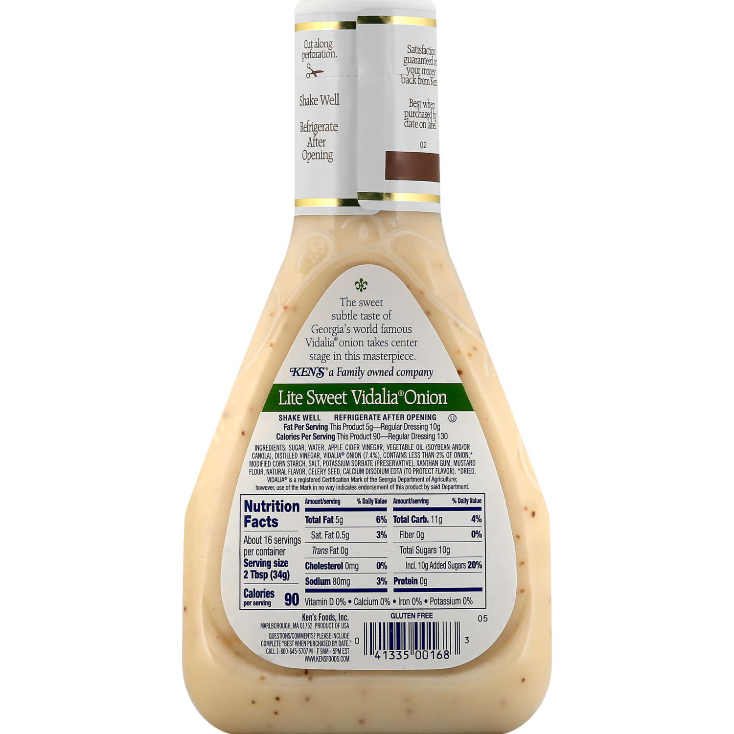 slide 2 of 4, Ken's Steak House Lite Sweet Vidalia Onion Dressing 16 fl oz, 16 fl oz