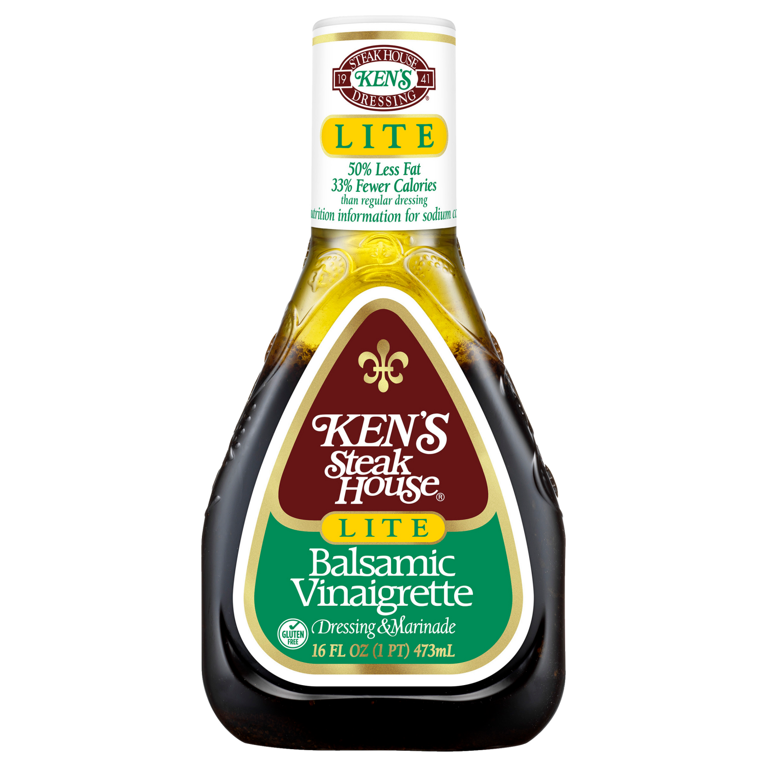 slide 1 of 8, Ken's Steak House Lite Balsamic Vinaigrette Salad Dressing & Marinade 16 fl oz, 16 fl oz