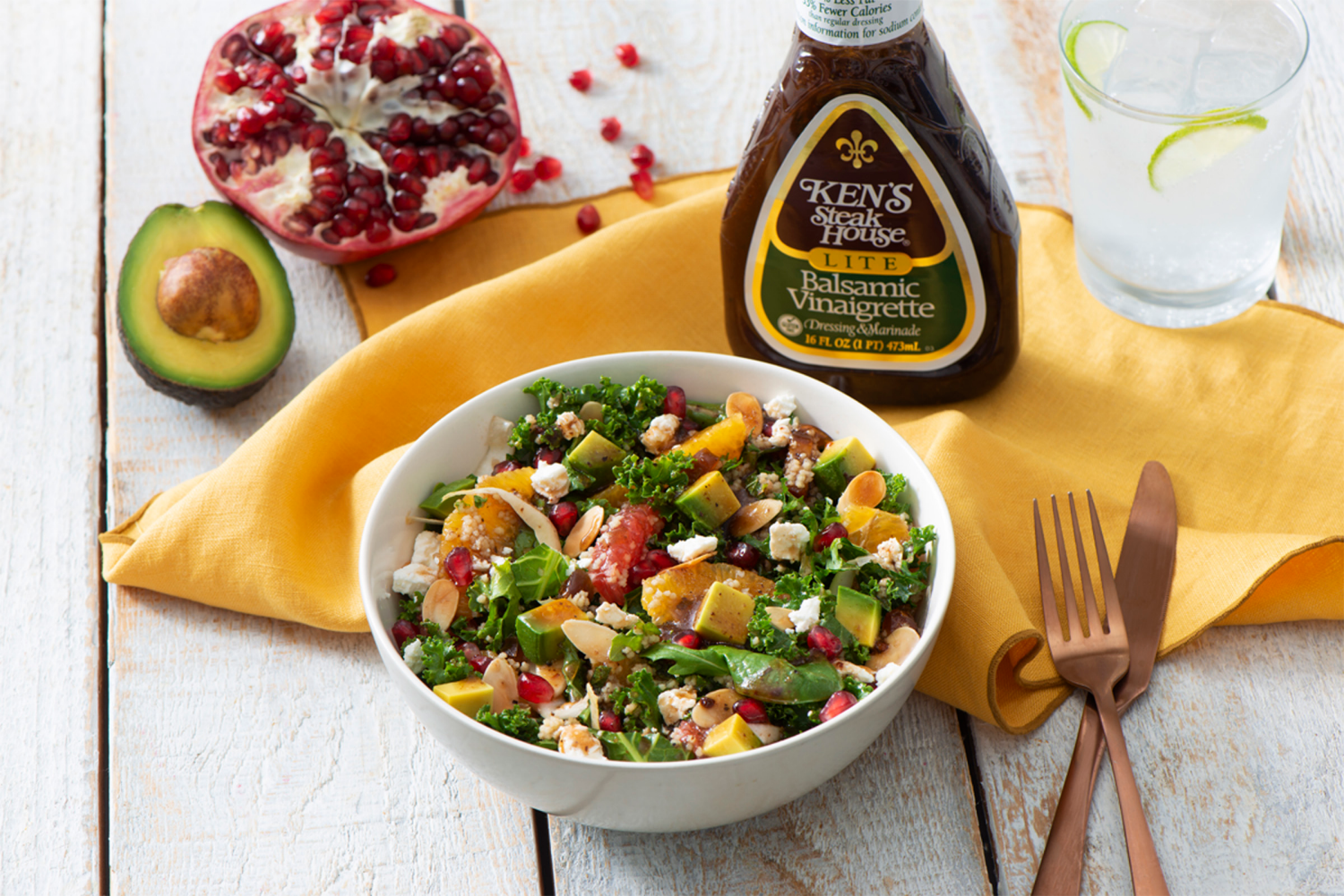 slide 6 of 8, Ken's Steak House Lite Balsamic Vinaigrette Salad Dressing & Marinade 16 fl oz, 16 fl oz