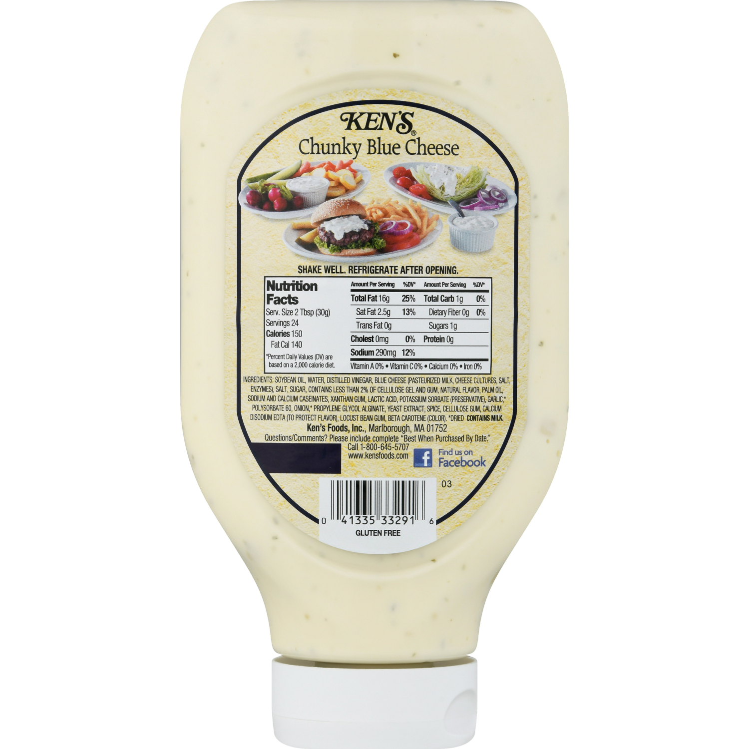 slide 2 of 7, Ken's Steak House Chunky Blue Cheese Dressing, Topping & Spread 24 fl oz, 24 fl oz
