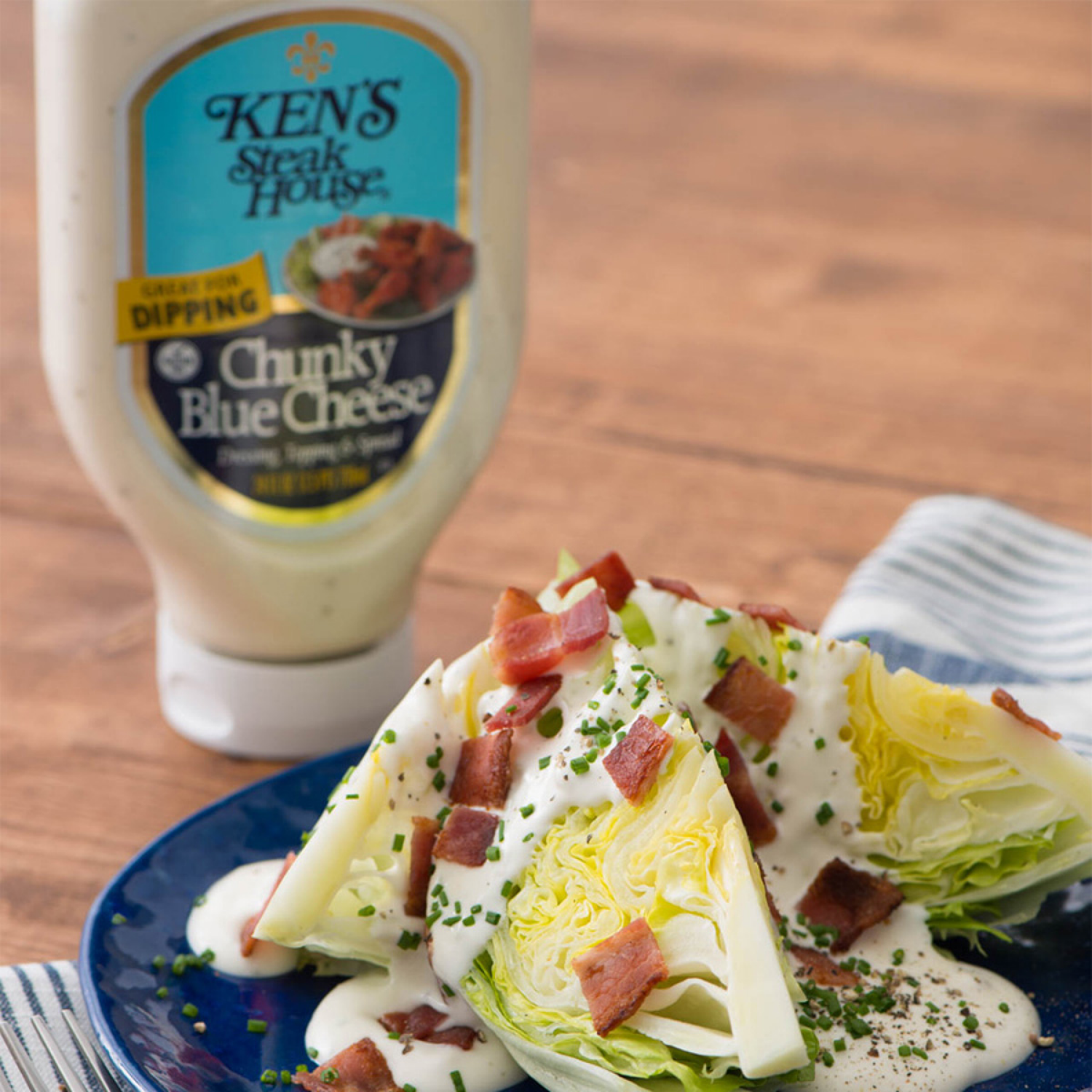 slide 6 of 7, Ken's Steak House Chunky Blue Cheese Dressing, Topping & Spread 24 fl oz, 24 fl oz