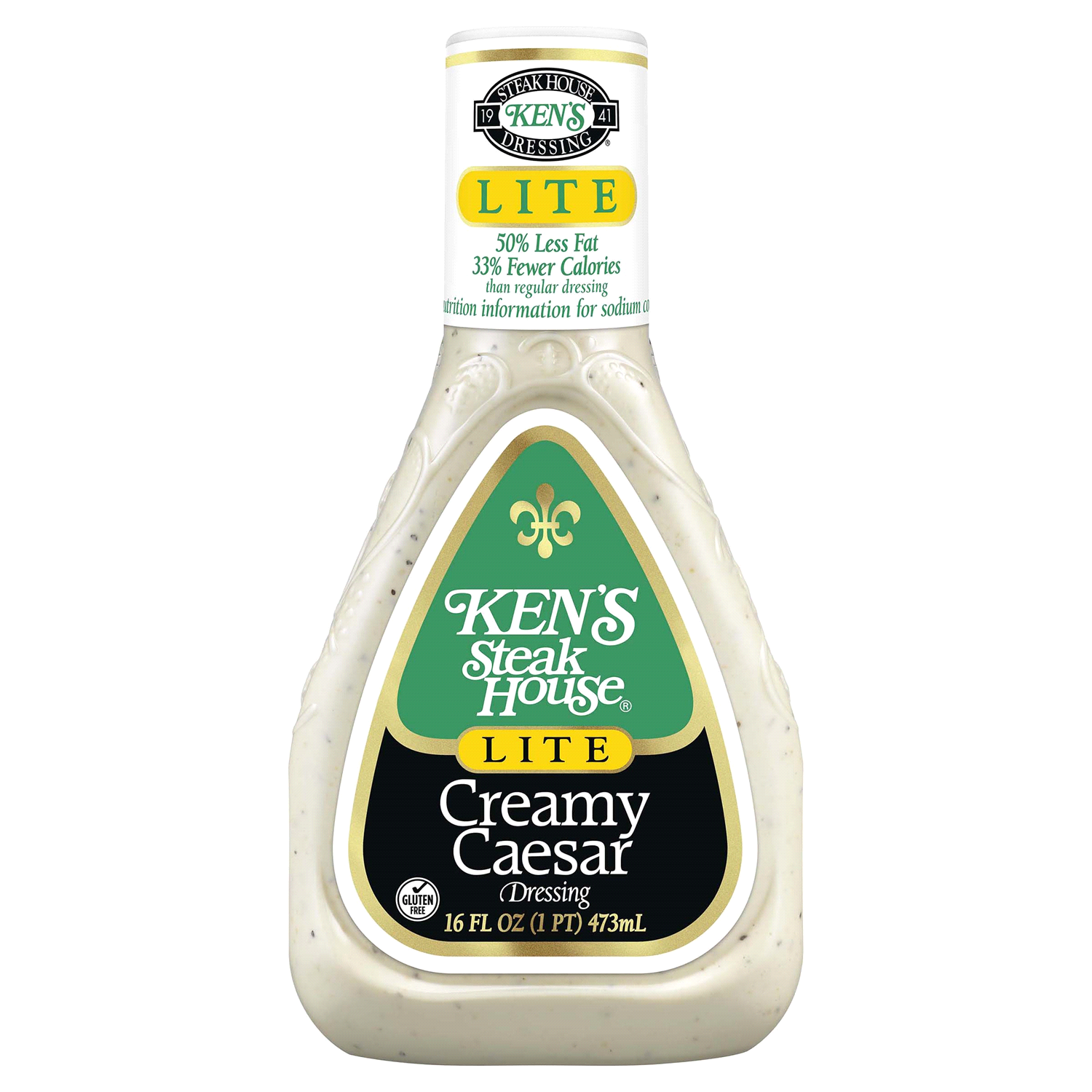 slide 1 of 2, Ken's Steak House Lite Creamy Caesar Salad Dressing 16 fl oz, 16 fl oz