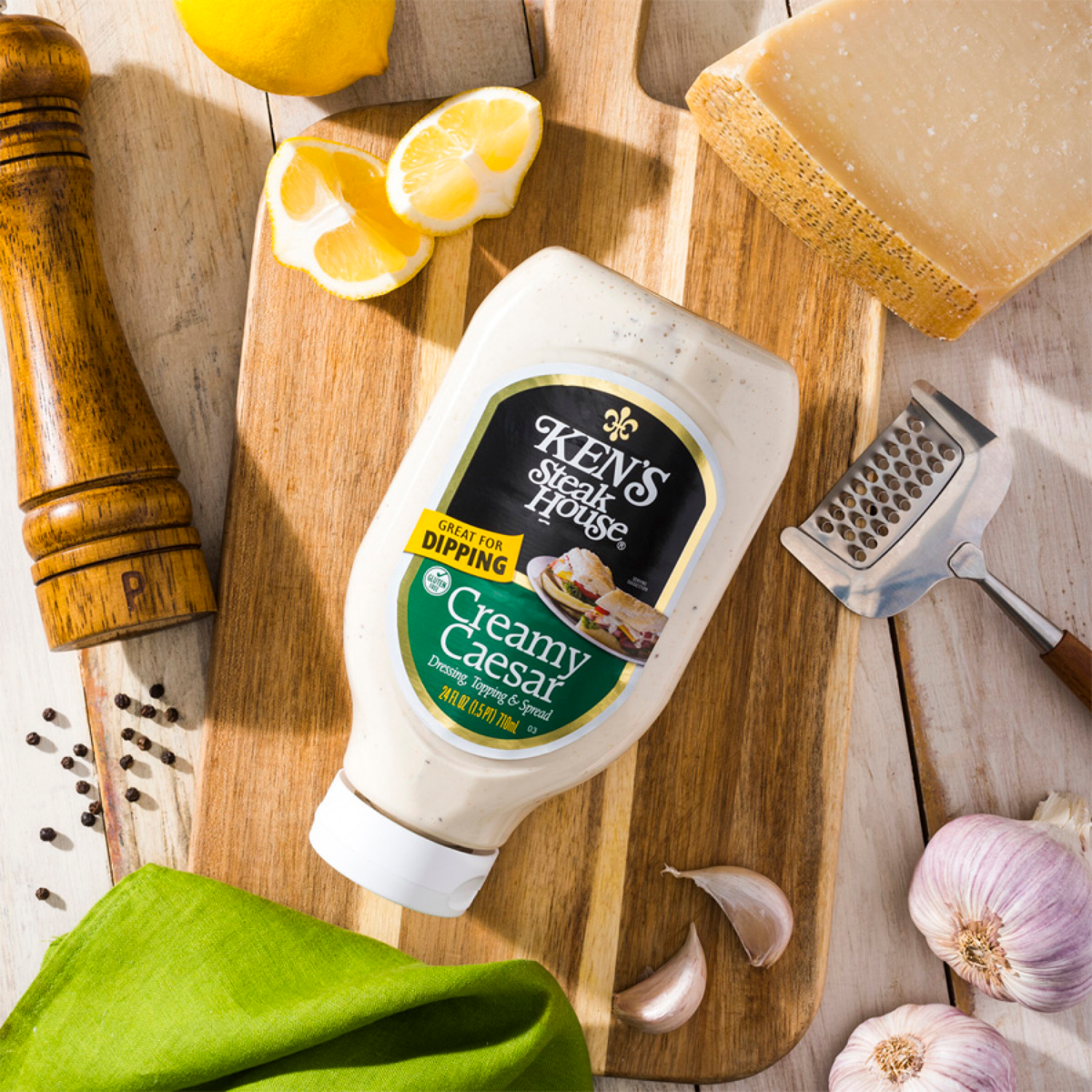 slide 5 of 5, Ken's Steak House Creamy Caesar Dressing, Topping & Spread 24 fl oz, 24 fl oz