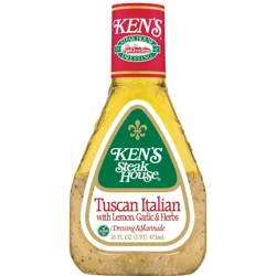 Ken's Steak House Tuscan Italian with Lemon, Garlic & Herbs Dressing & Marinade 16 fl oz