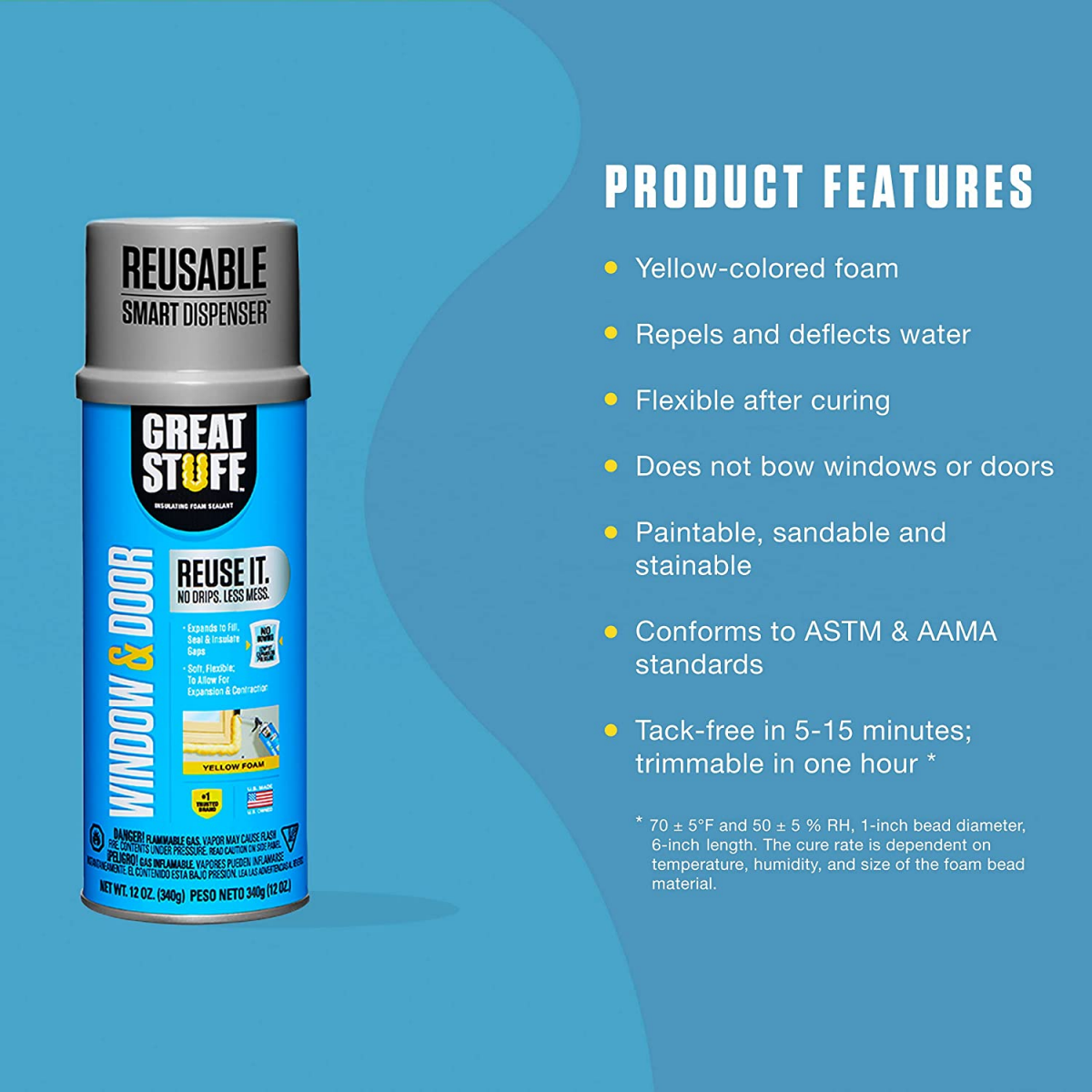 slide 2 of 2, GREAT STUFF Window & Door Insulating Foam Sealant, 12 oz