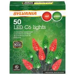 Inl 50 Count LED C6 Lights Red Green