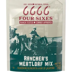 Four Sixes Ranchers Meatloaf Mix Seasoning Blend 1.25 oz