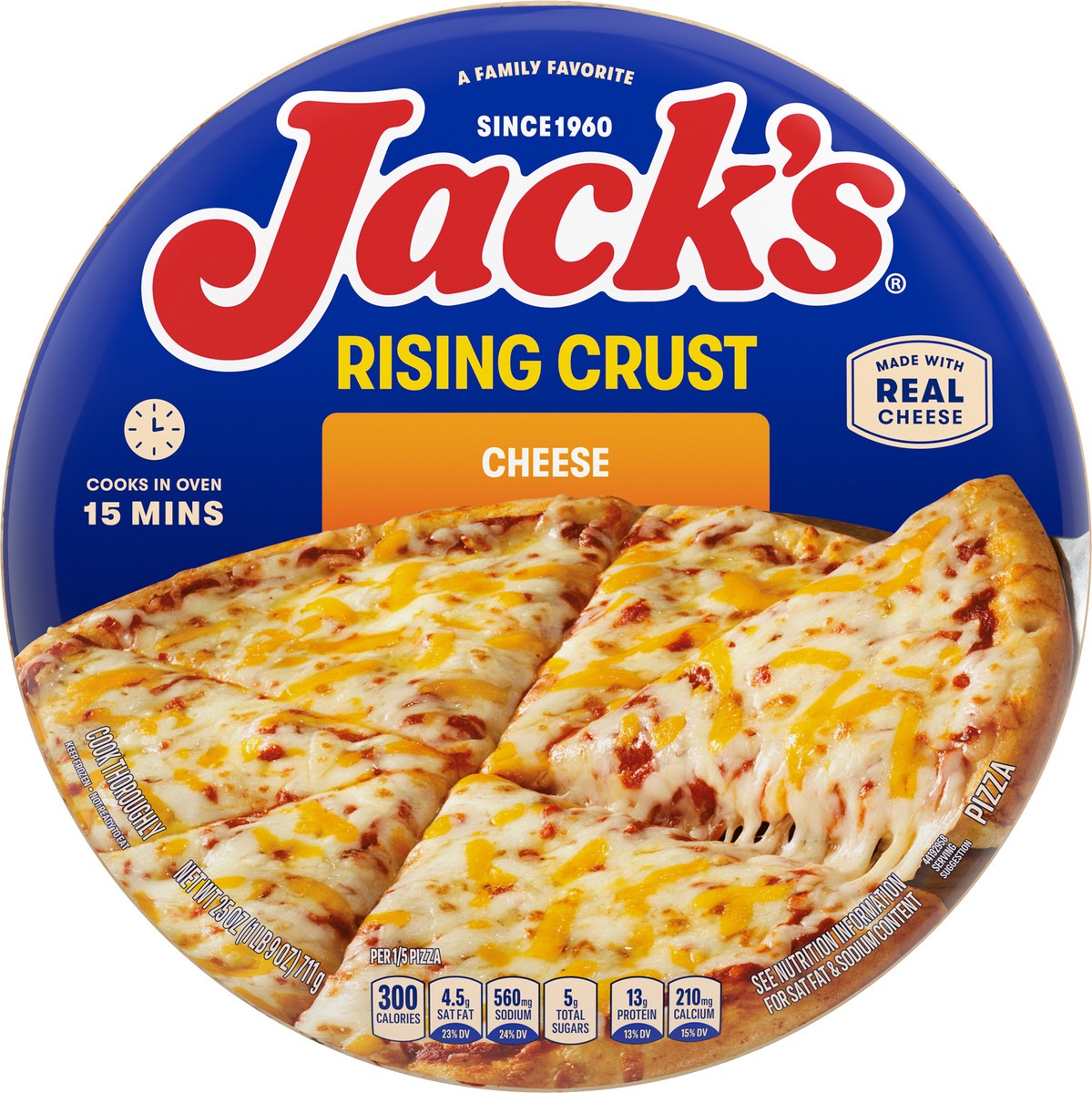 slide 3 of 3, Jack's Rising Crust Cheese Frozen Pizza, 25 oz