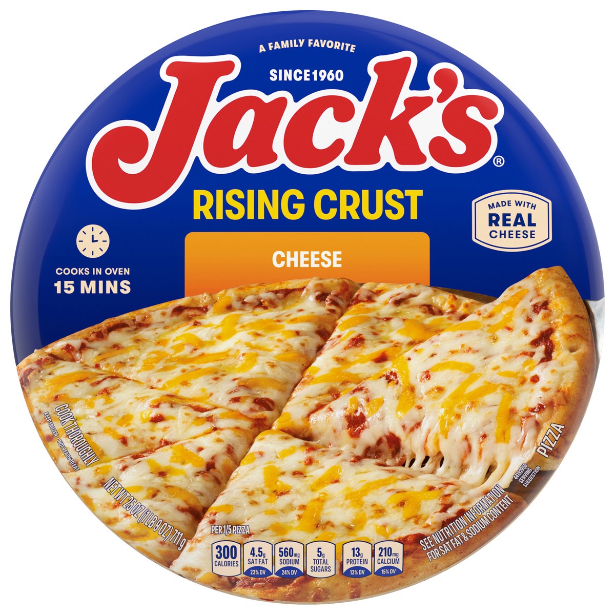 slide 1 of 3, Jack's Rising Crust Cheese Frozen Pizza, 25 oz