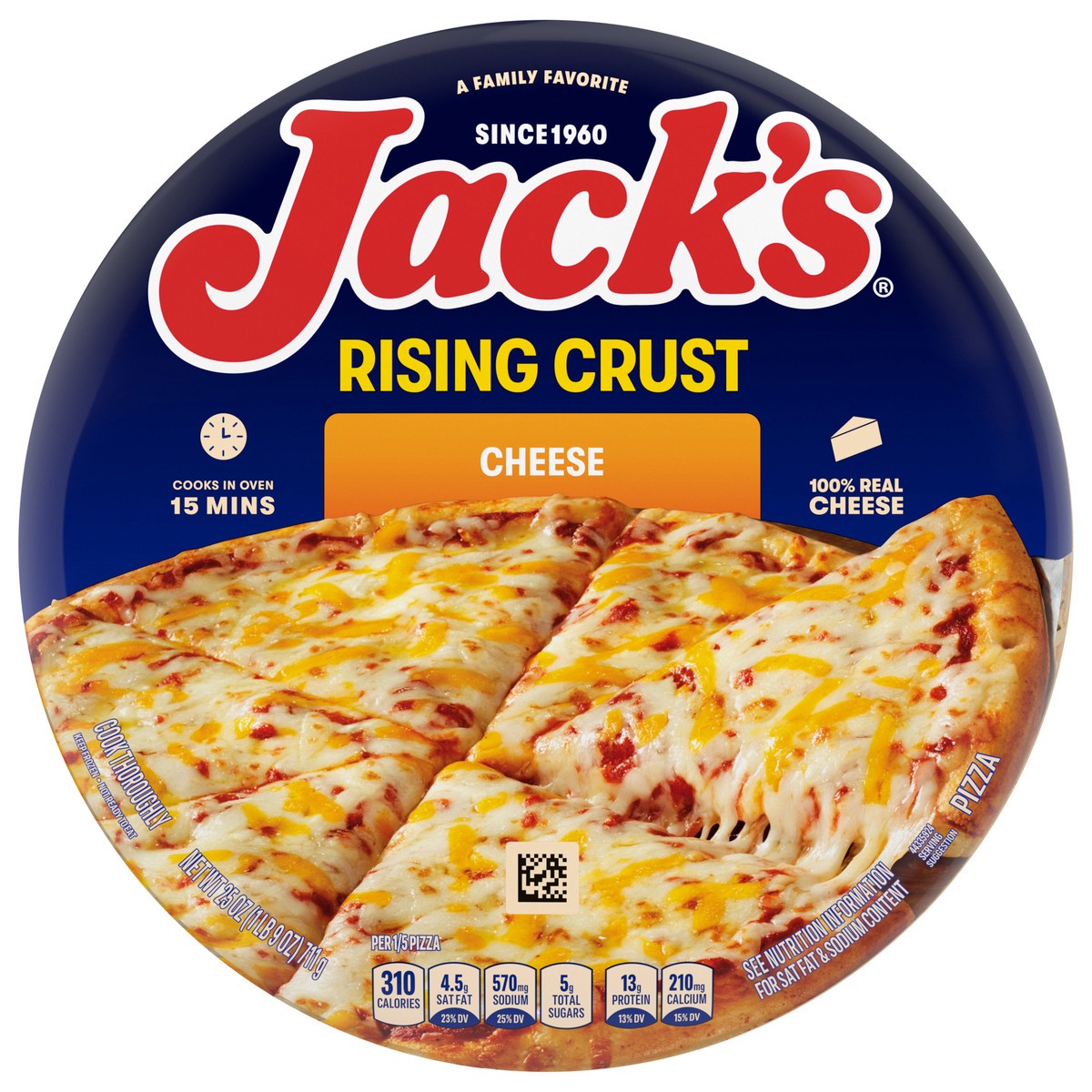 slide 1 of 3, Jack's Rising Crust Cheese Frozen Pizza, 25 oz