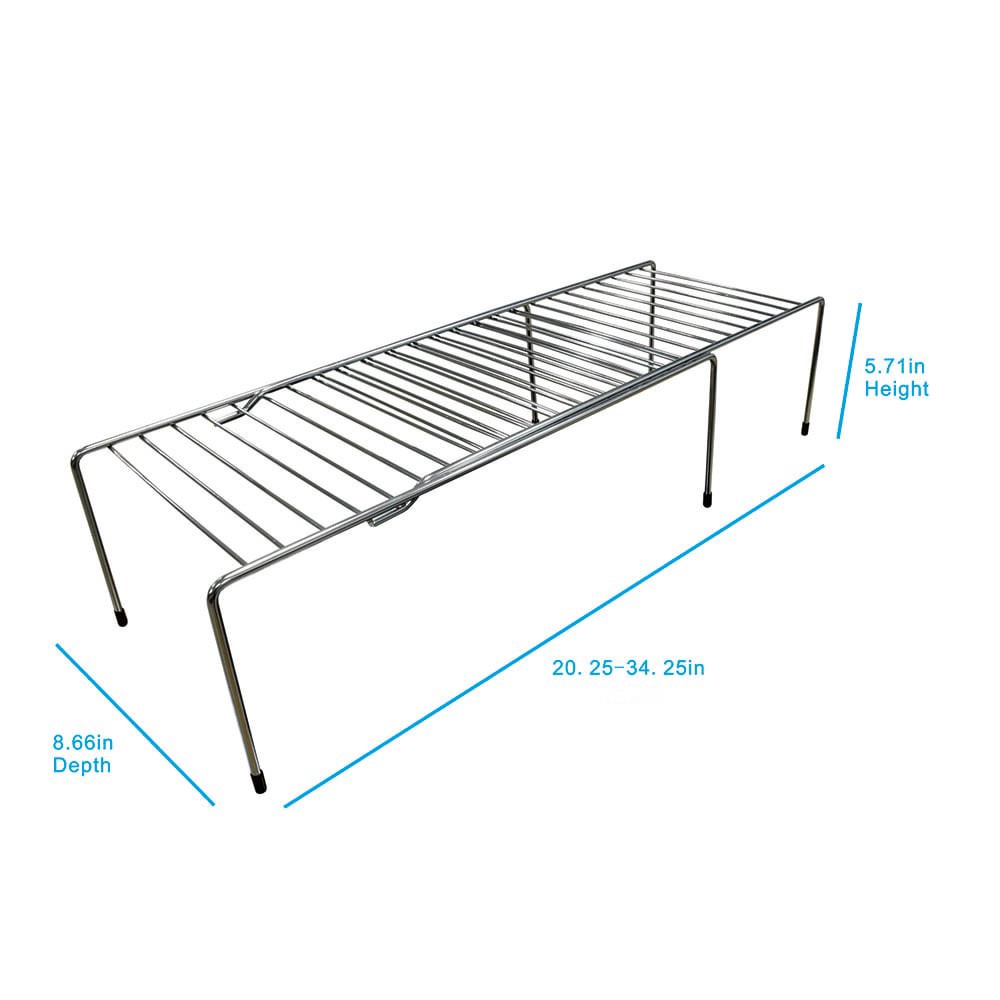 slide 4 of 6, Style Selections 20.25-in W x 5.71-in H x 8.66-in D 1 -Tier Freestanding Chrome Metal Plate rack, 1 ct