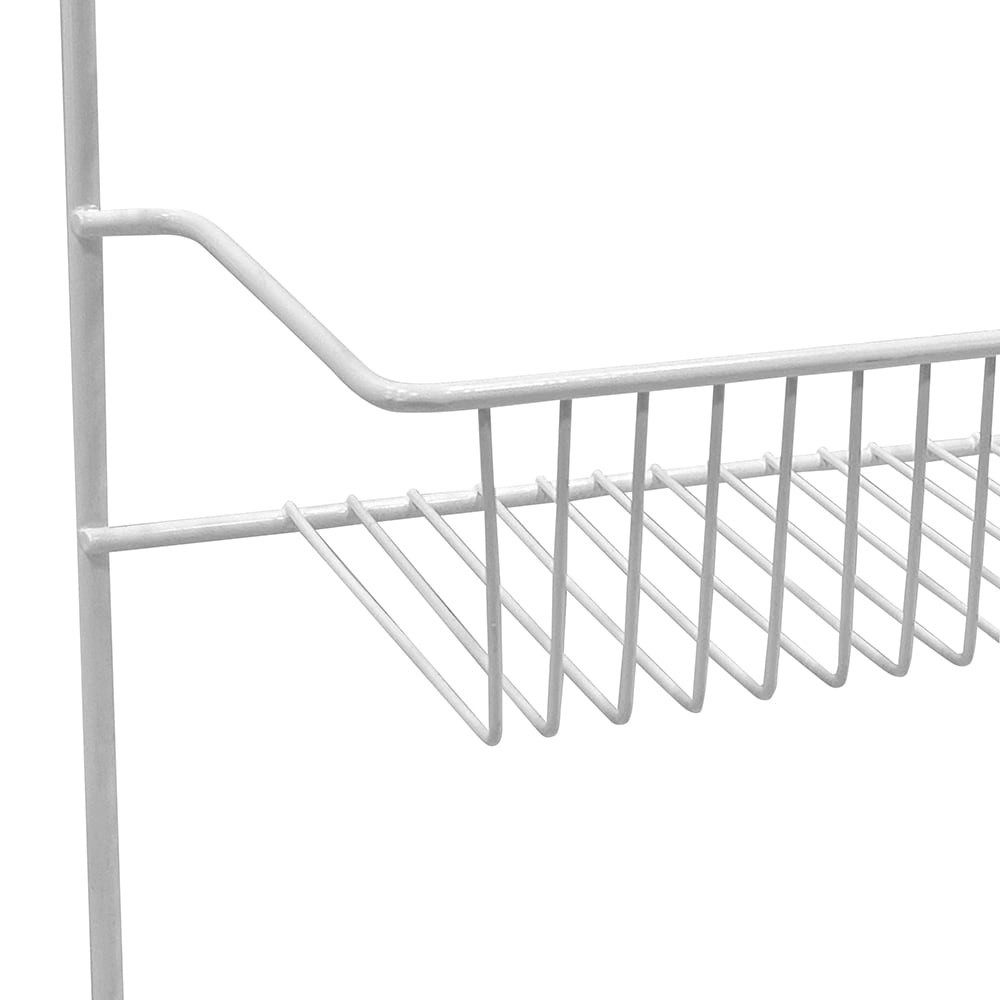 slide 4 of 6, Style Selections 18.7-in W x 25.79-in H x 4.92-in D 4 -Tier Cabinet-mount White Metal Door organizer, 1 ct