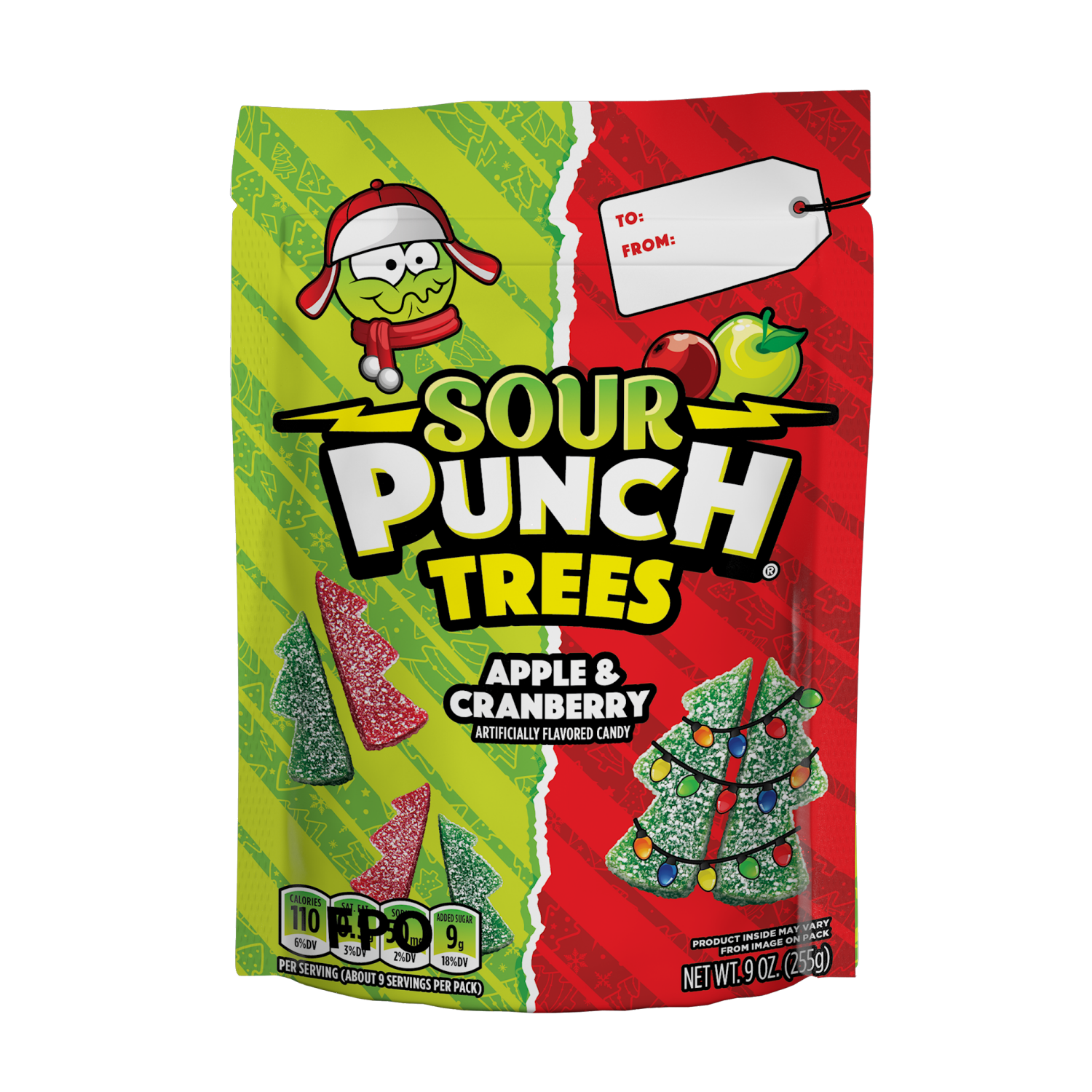 slide 1 of 1, Sour Punch Trees Holiday Candy 9oz, 1 ct