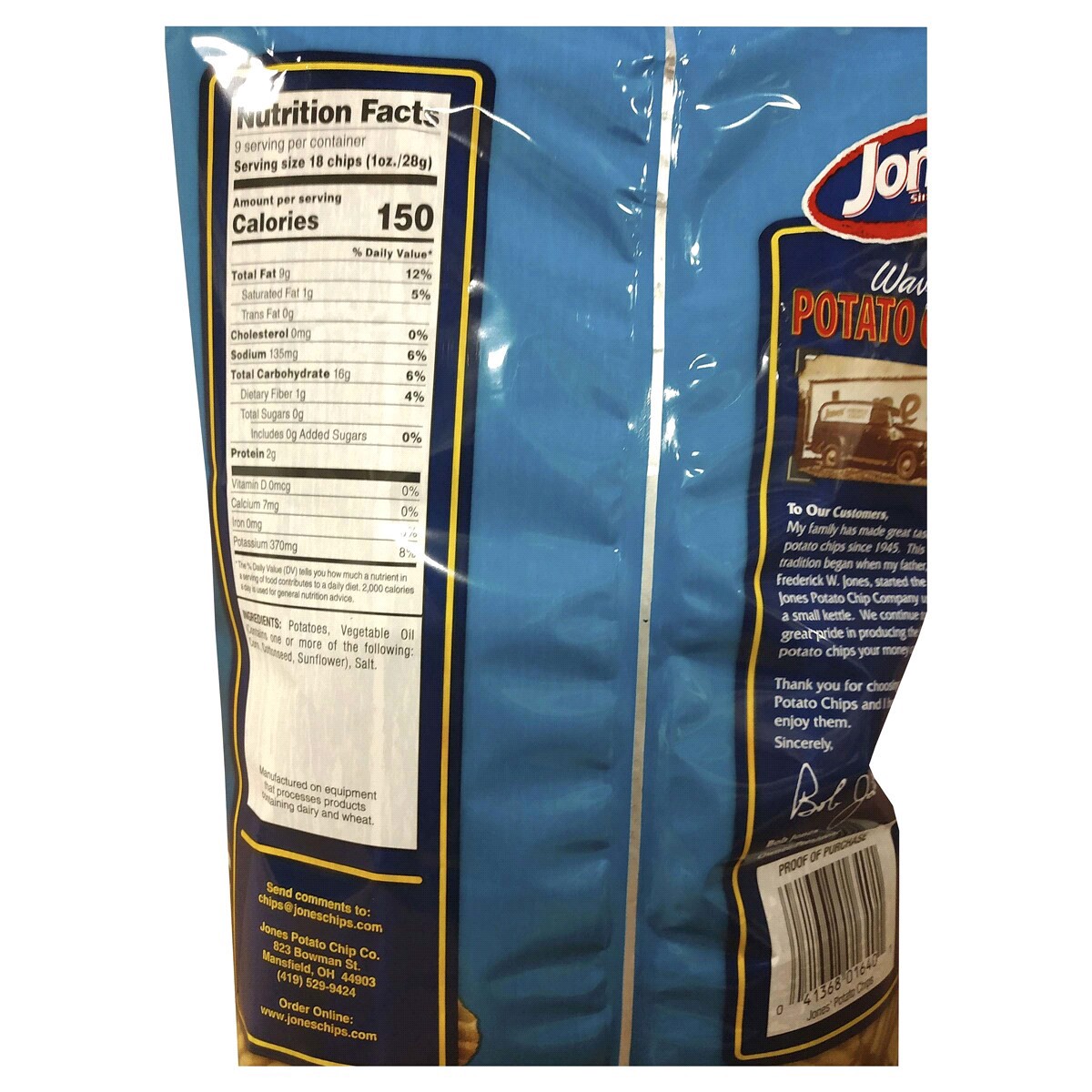 slide 2 of 2, Jones Potato Chips Wavy, 9 oz