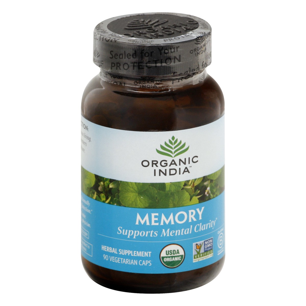 slide 2 of 9, Organic India Vegetarian Caps Memory Herbal Supplement 90 ea, 90 ct