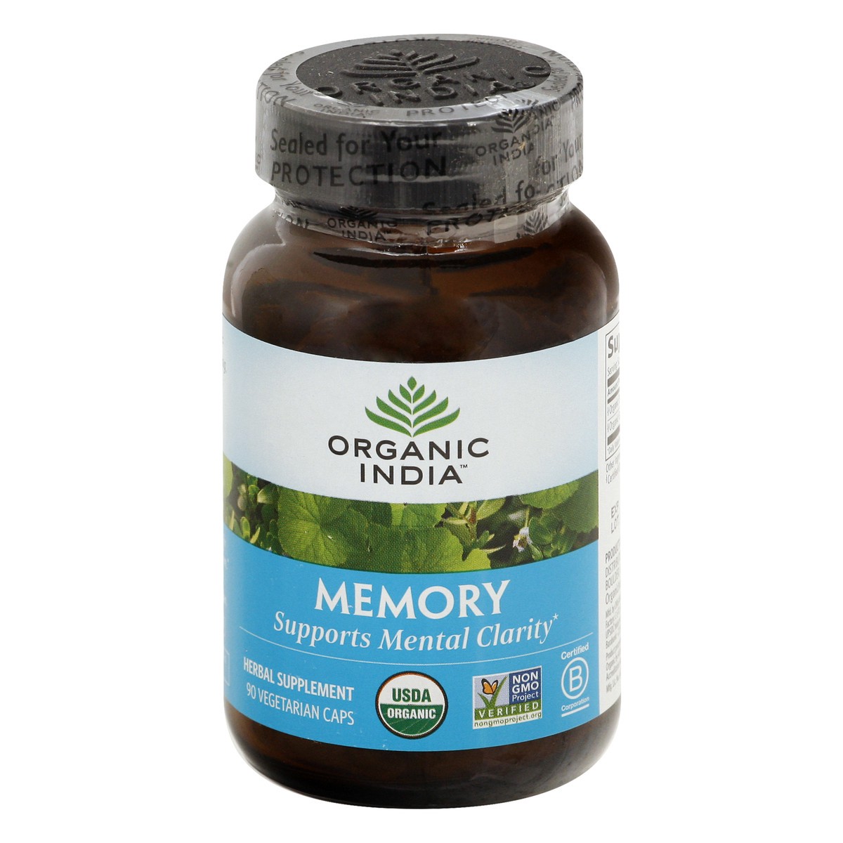 slide 1 of 9, Organic India Vegetarian Caps Memory Herbal Supplement 90 ea, 90 ct