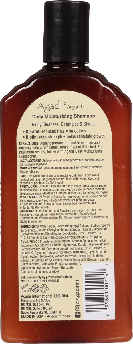 slide 5 of 9, Agadir Argan Oil Daily Moisturizing Shampoo 12.4 fl oz, 12 fl oz
