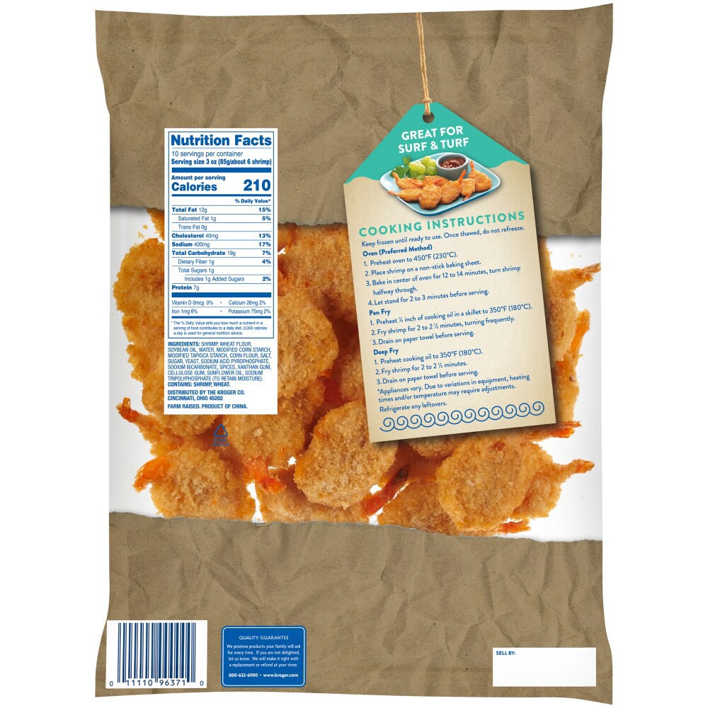 slide 2 of 2, Kroger Breaded Butterfly Shrimp, 32 oz
