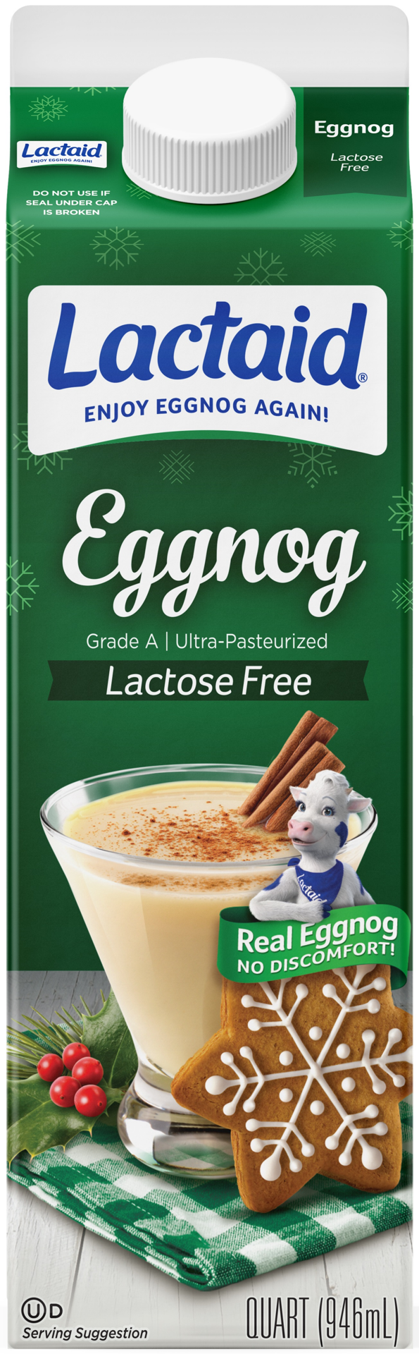 slide 1 of 5, Lactaid Eggnog, 32 oz, 1 qt