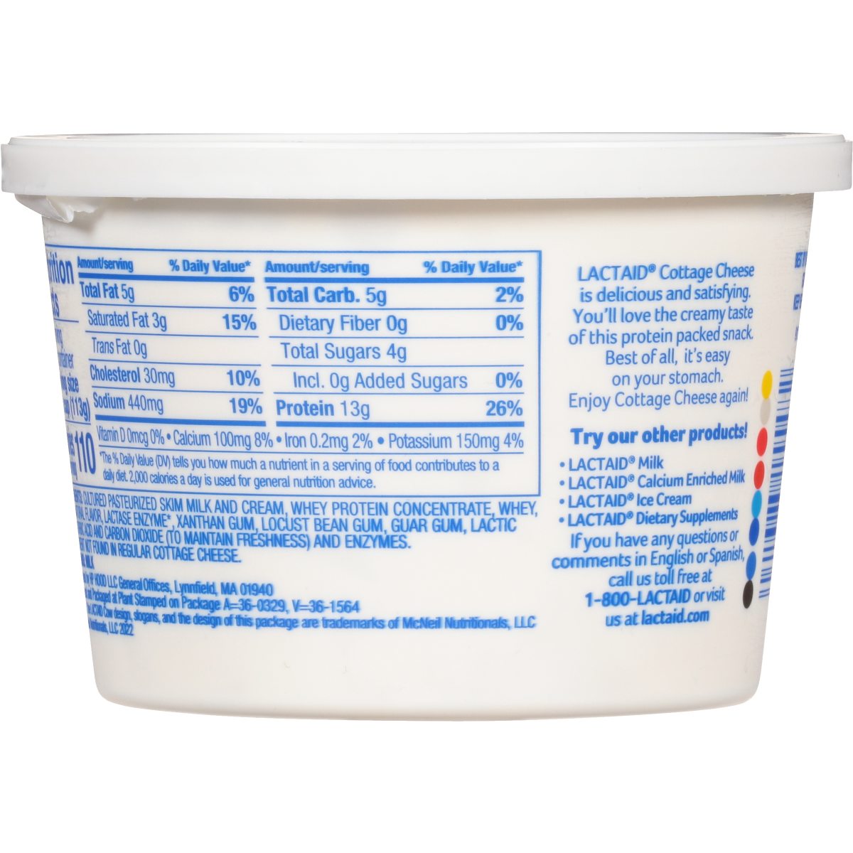 slide 2 of 2, Lactaid Cottage Cheese, 16 oz, 16 oz