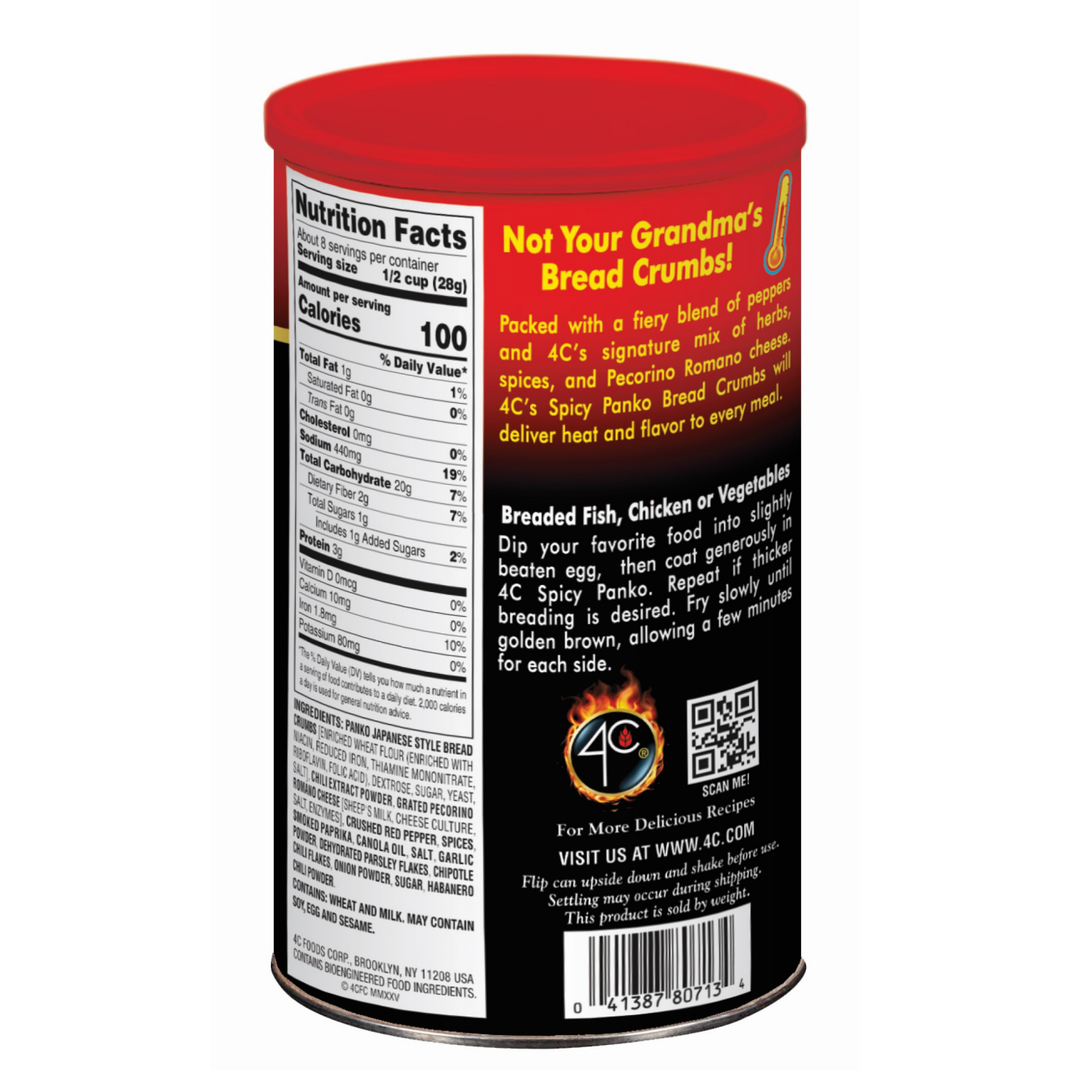 slide 2 of 2, 4C Panko Spicy Bread Crumbs 8 oz, 8 oz