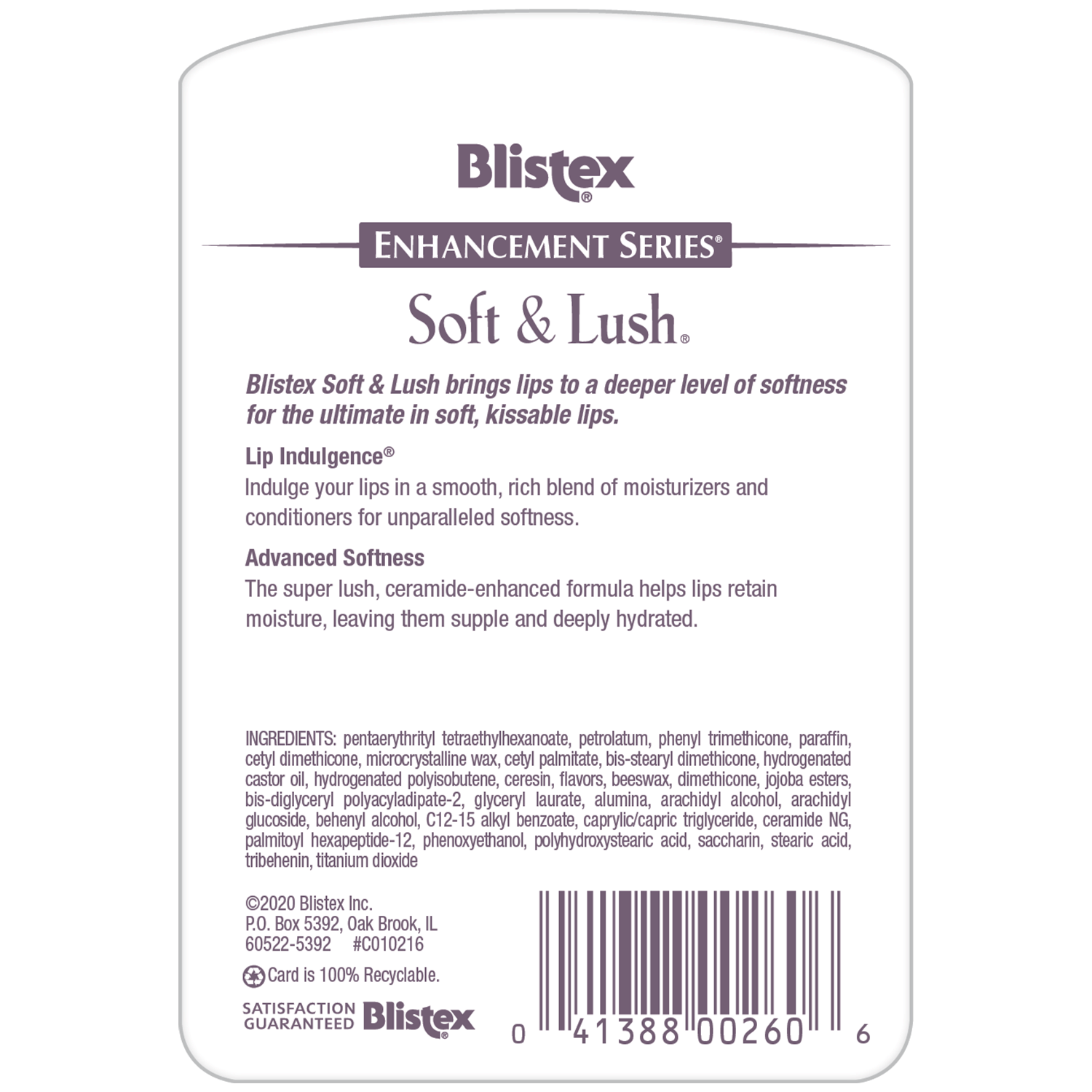 slide 2 of 6, Blistex Enhancement Series Soft & Lush Lip Moisturizer 0.13 oz, 0.13 oz