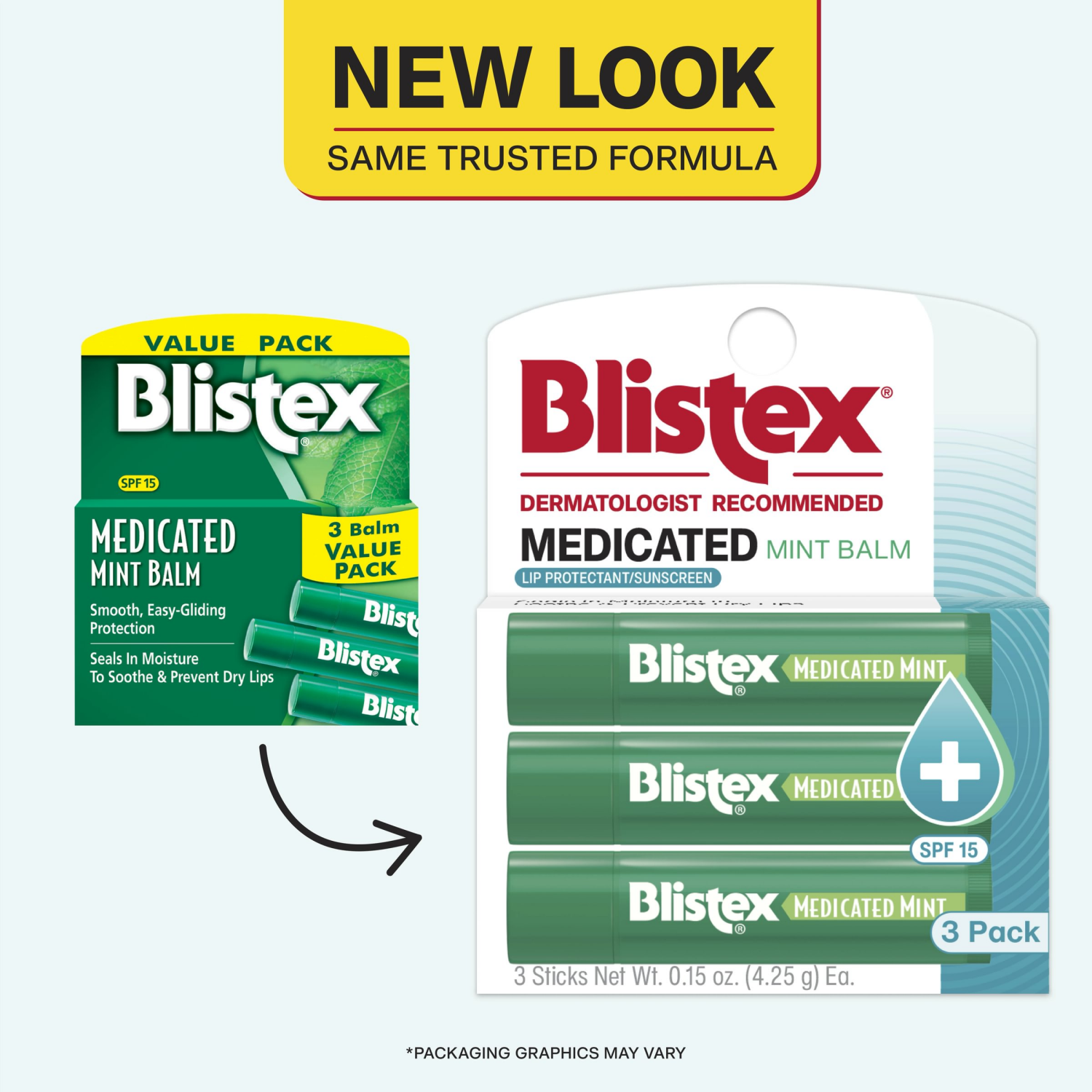 slide 2 of 5, Blistex Medicated Mint Balm, SPF 15, 3 ct; 0.45 oz