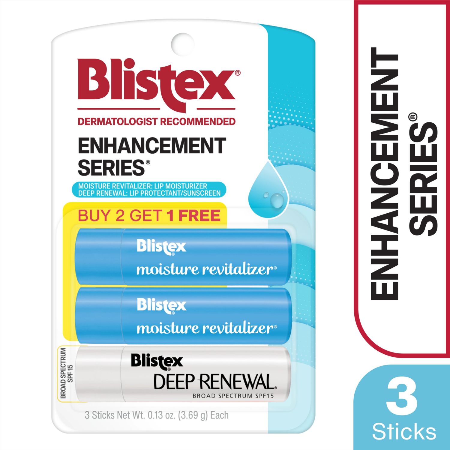 slide 1 of 7, Blistex Enhancement Series Lip Care 3 ea, 3 ct