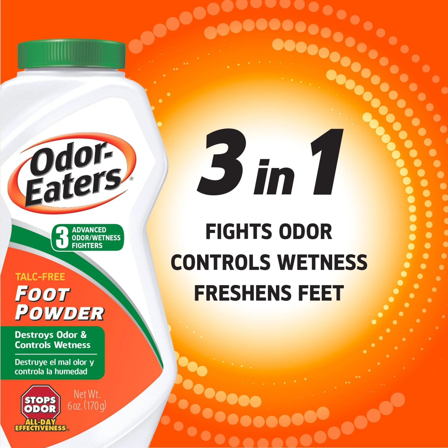 slide 2 of 5, Odor-Eaters Foot Powder 6 oz, 6 oz