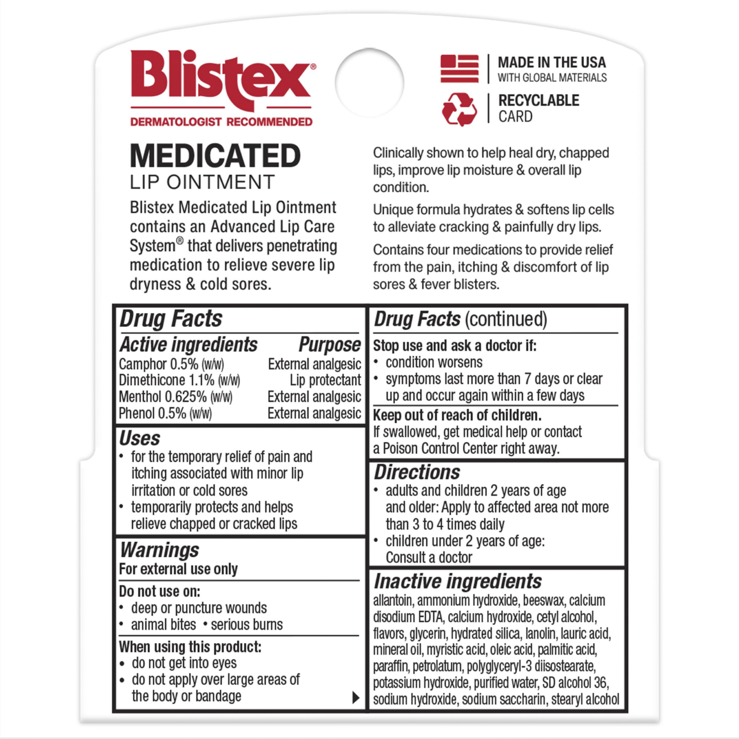 slide 2 of 5, Blistex Medicated Lip Ointment Value Pack 2 - 0.21 oz Tubes, 2 ct