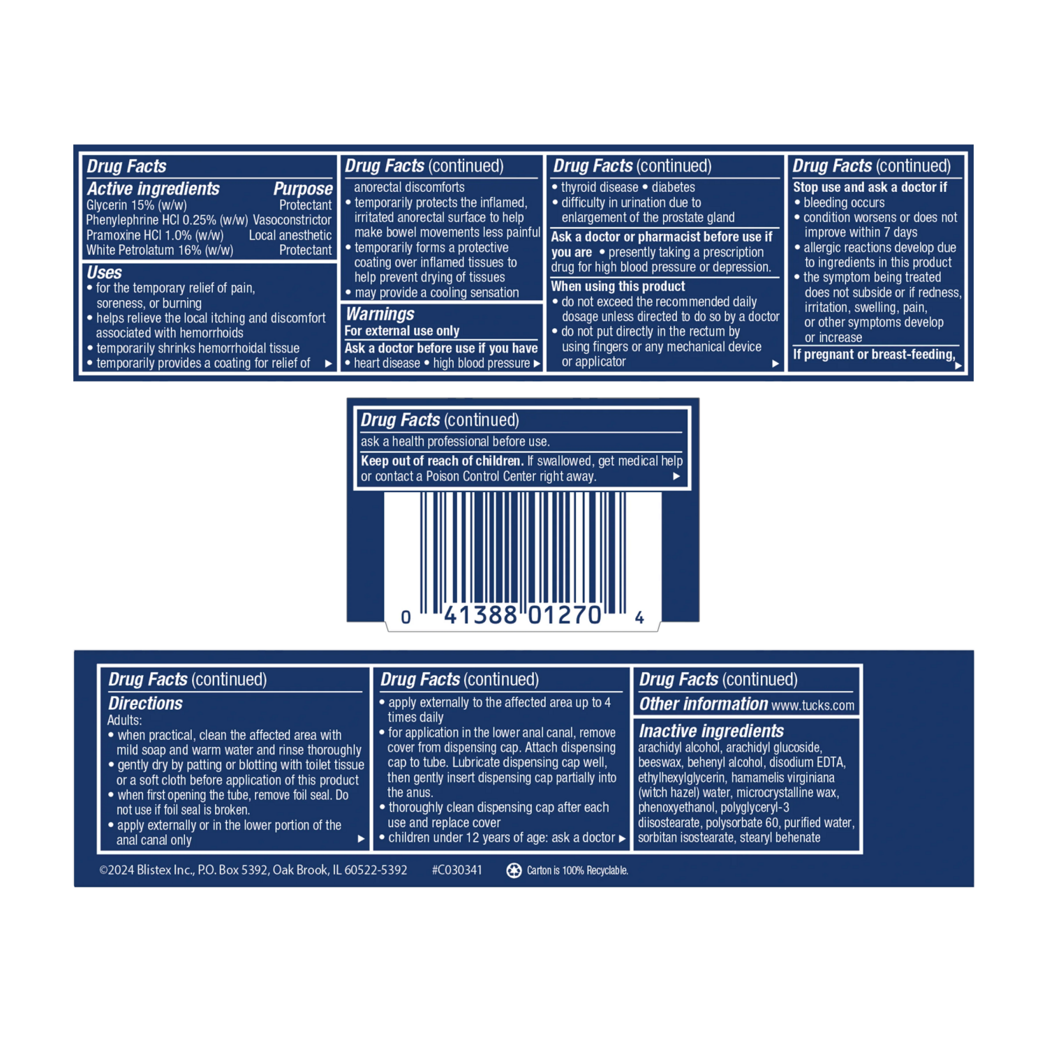 slide 3 of 5, Tucks Triple Relief Cream, 0.9 oz