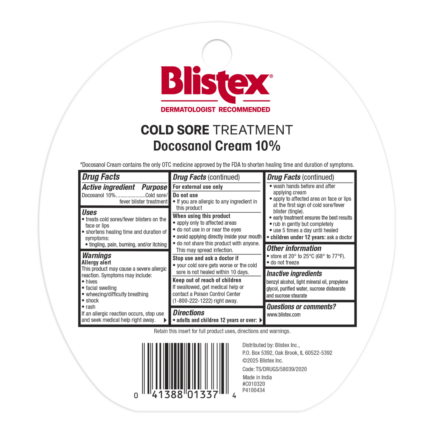 slide 6 of 8, Blistex Cold Sore Treatment 2 g, 0.07 oz