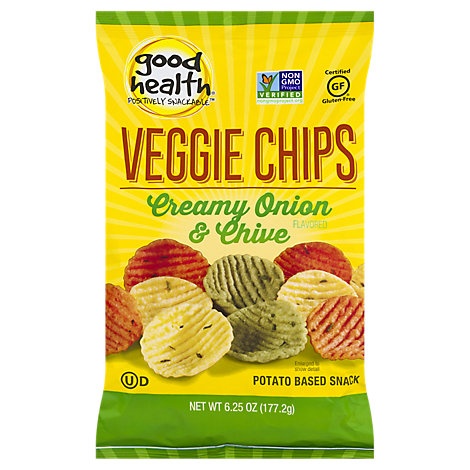 slide 1 of 1, Good Health Veggie Chips Onion & Chive, 6.25 oz