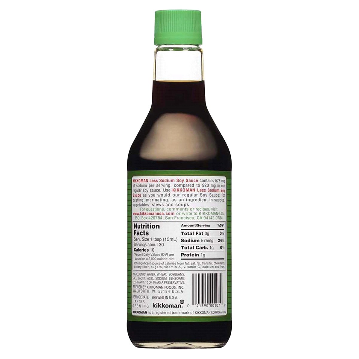 slide 2 of 2, Kikkoman 38% Less Sodium Soy Sauce 15 fl oz, 15 ct