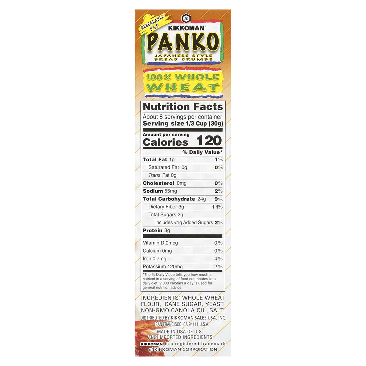 slide 3 of 3, Kikkoman 100% Whole Wheat Panko Japanese Style Bread Crumbs - 8 oz, 8 oz