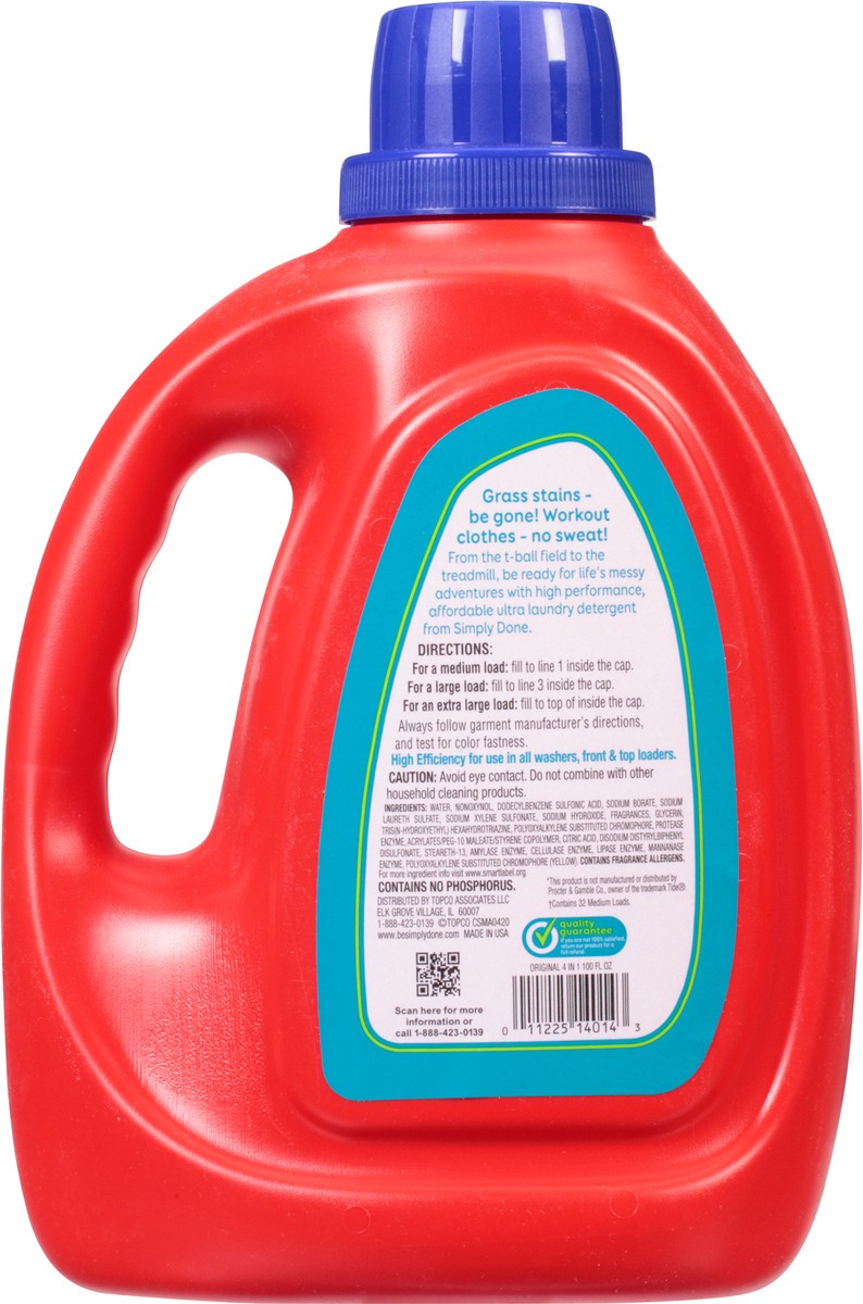 slide 4 of 9, Simply Done Ultra Original Laundry Detergent 100 fl oz, 100 fl oz