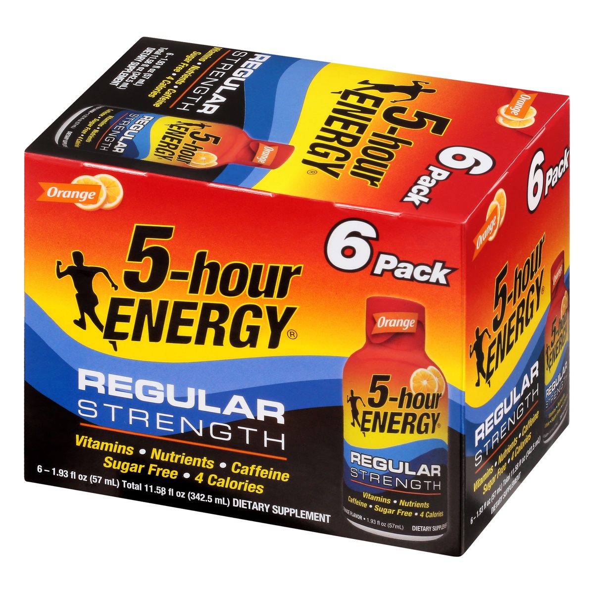 slide 3 of 9, 5-hour ENERGY Shot, Regular Strength, Orange, 6 ct