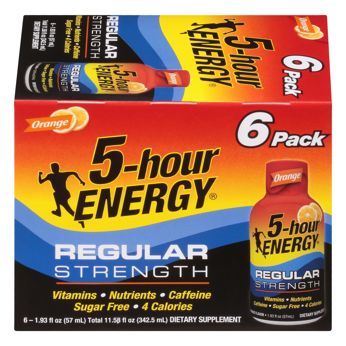 slide 1 of 9, 5-hour ENERGY Shot, Regular Strength, Orange, 6 ct