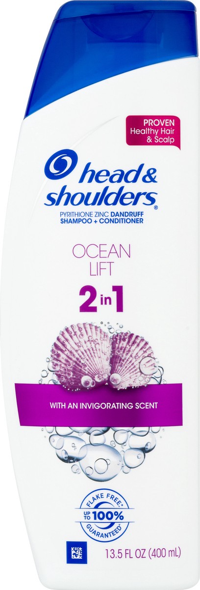 slide 4 of 8, Head & Shoulders 2 in 1 Dandruff Ocean Lift Shampoo + Conditioner 13.5 oz, 13.5 fl oz