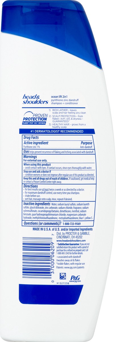 slide 5 of 8, Head & Shoulders 2 in 1 Dandruff Ocean Lift Shampoo + Conditioner 13.5 oz, 13.5 fl oz