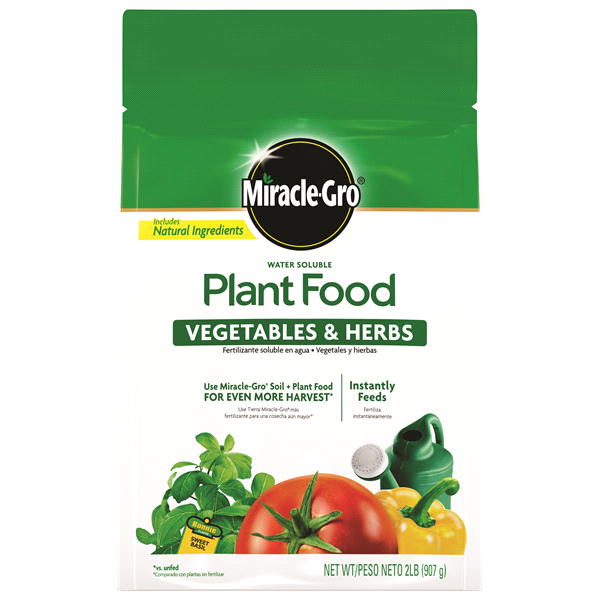 slide 1 of 1, Miracle-Gro Water Soluble Plant Food Vegetables and Herbs, 2 lb