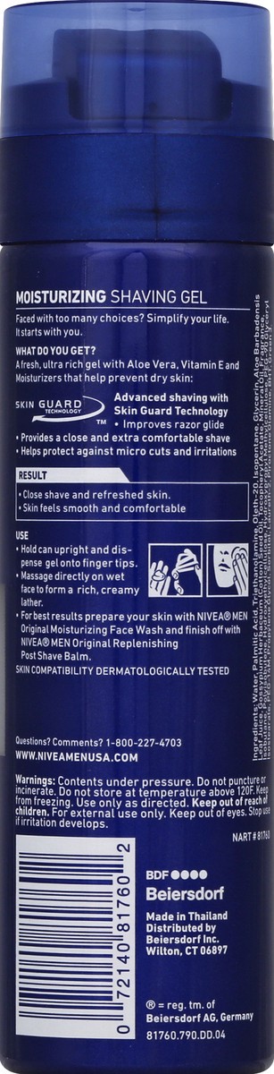 slide 2 of 5, Nivea Shaving Gel 7 oz, 7 oz