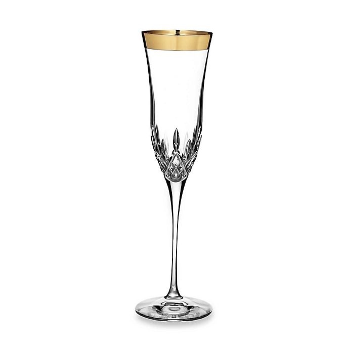 slide 1 of 3, Waterford Lismore Essence Gold Toasting Flutes, 2 ct