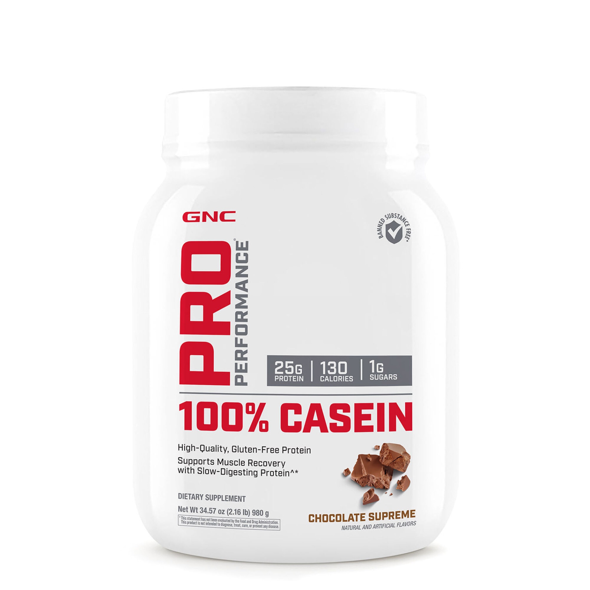 slide 1 of 1, GNC Pro Performance 100% Casein - Chocolate Supreme, 2 lb