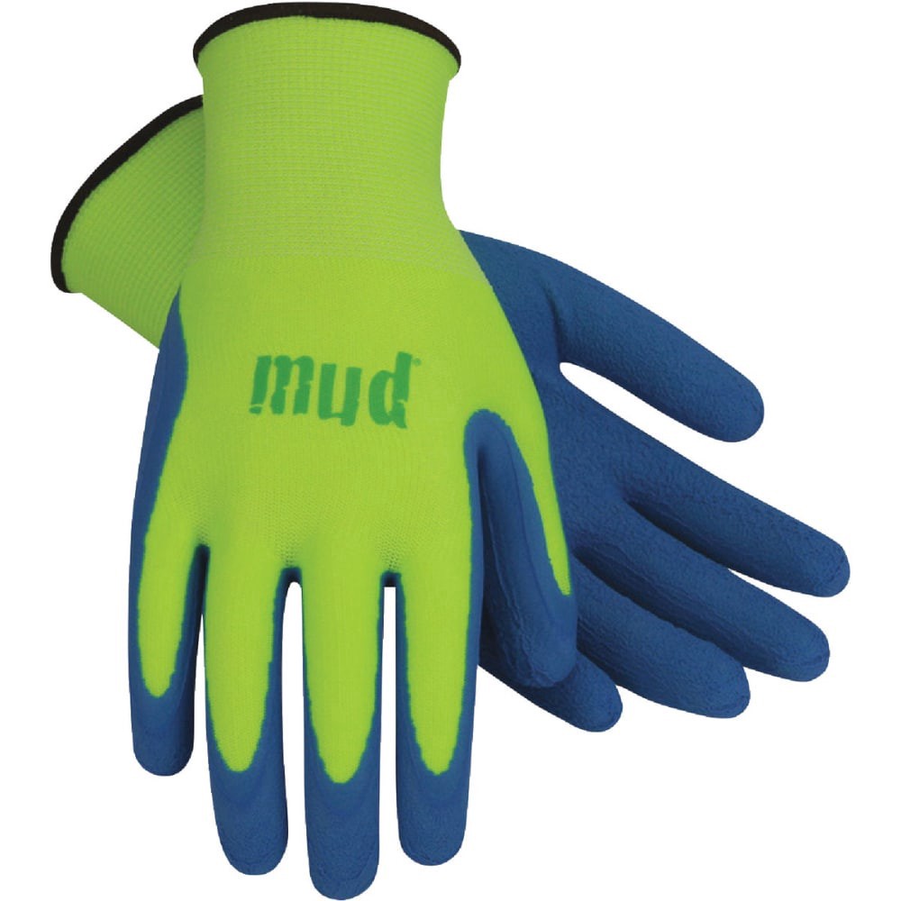 slide 1 of 2, Mud Super Grip Women's Large Latex Coated Lime Green Garden Glove Sm7187G/L, LG