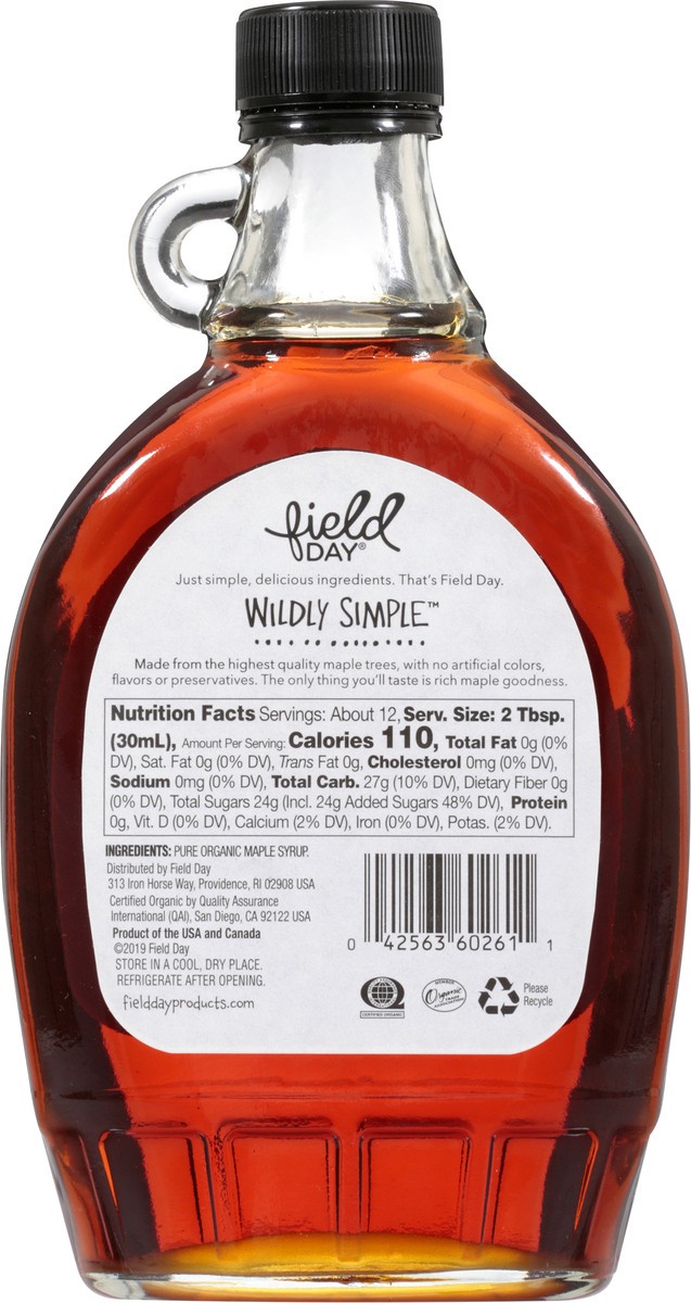 slide 10 of 13, Field Day Organic Maple Syrup 12 fl oz, 12 fl oz