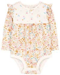 Oshkosh Baby Floral-Print Long-Sleeve Bodysuit - Floral Floral 6M