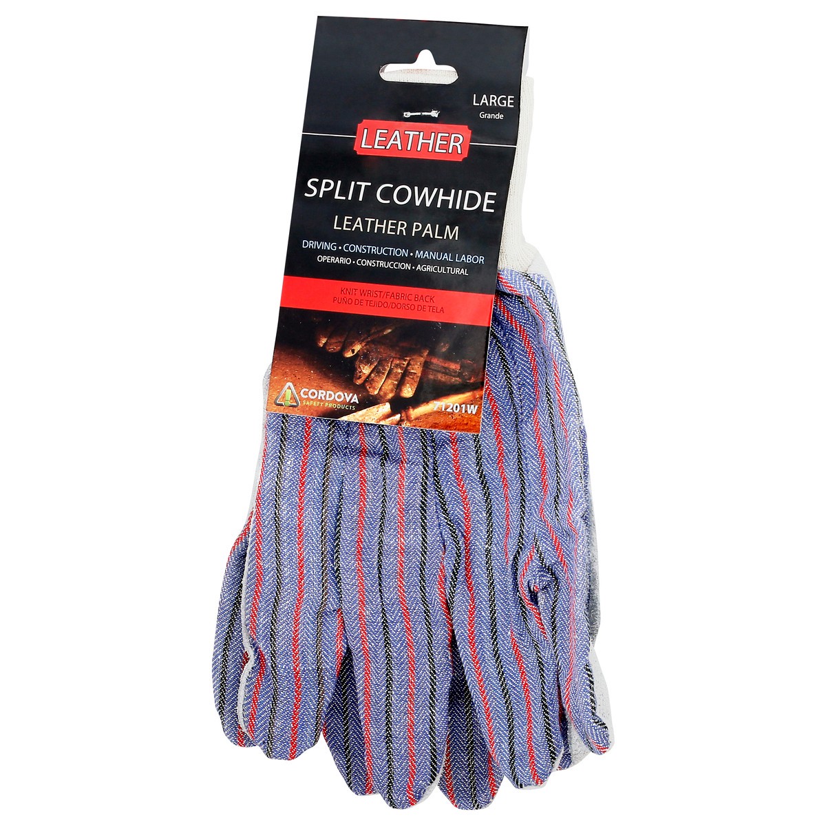 slide 5 of 10, Cordova Glove Leather Palm Knit Wrist, 1 ct